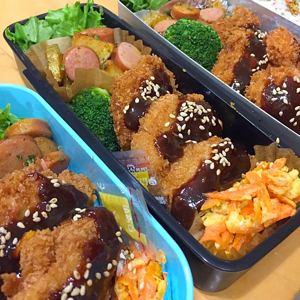 Snapdishの料理写真:今日の親父弁当！|沖縄「ピロピロ」ライフさん