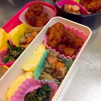 Snapdishの料理写真:#中学生弁当 #オヤジの弁当 #余ったのは私用 #大事な娘に #反抗期食欲減退中#疲れてきたね#がんばれ#応援してるよ|みんなの家さん