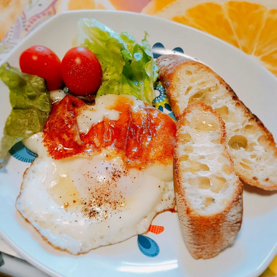 朝食　焼きチーズのせ|mさん