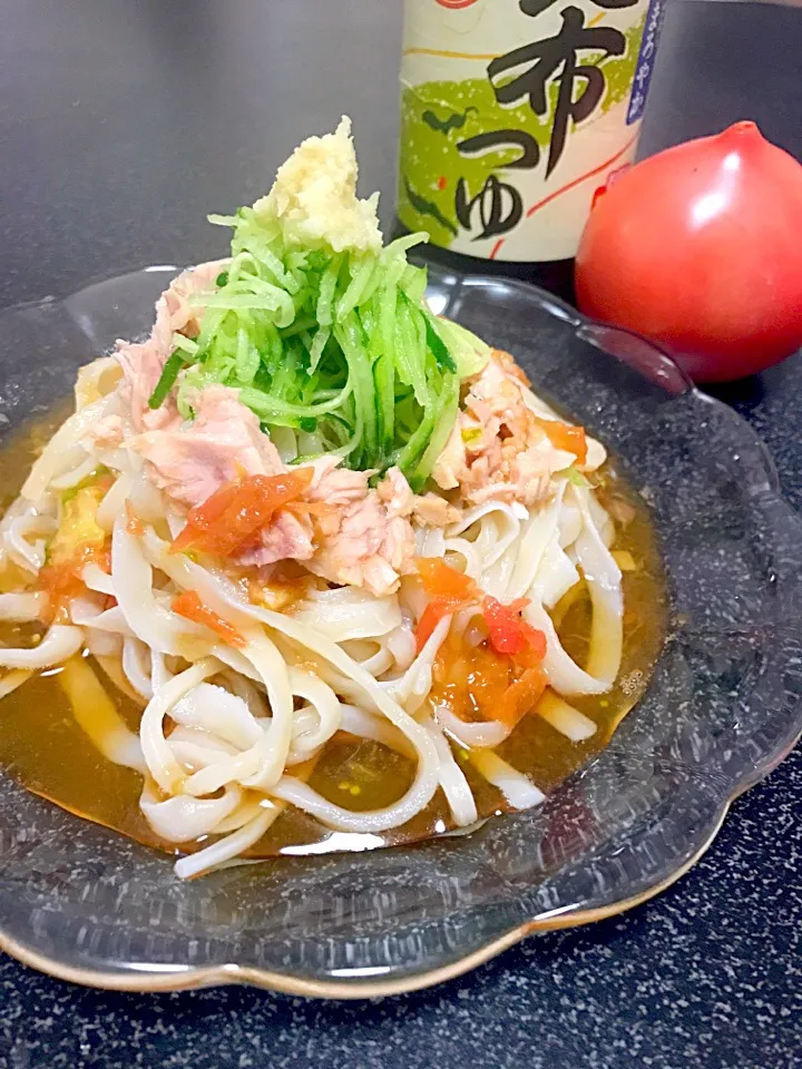 🍅トマトこぶおろし冷やしうどん|ＳＵＺＵＫＩさん