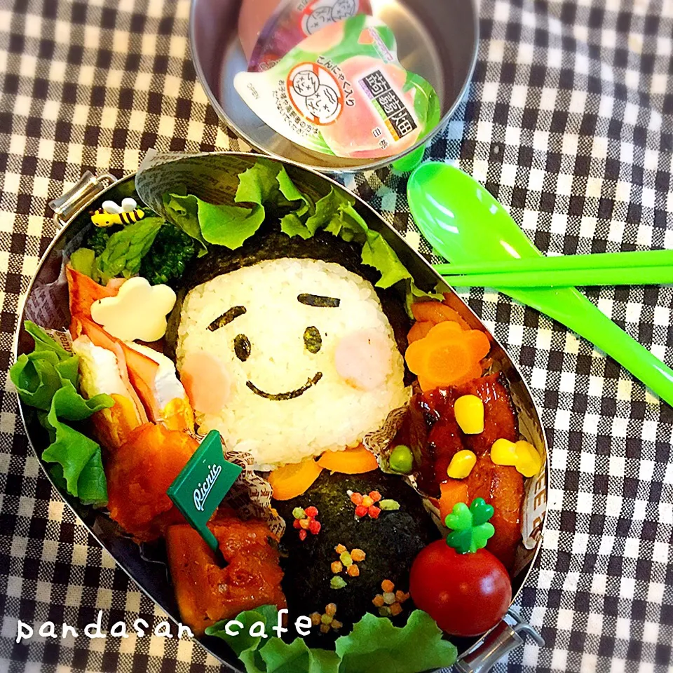 大好きな三戸なつめちゃん風おにぎり★高一娘のお弁当#なつめちゃん#おにぎり #キャラ弁|あおぱんださん