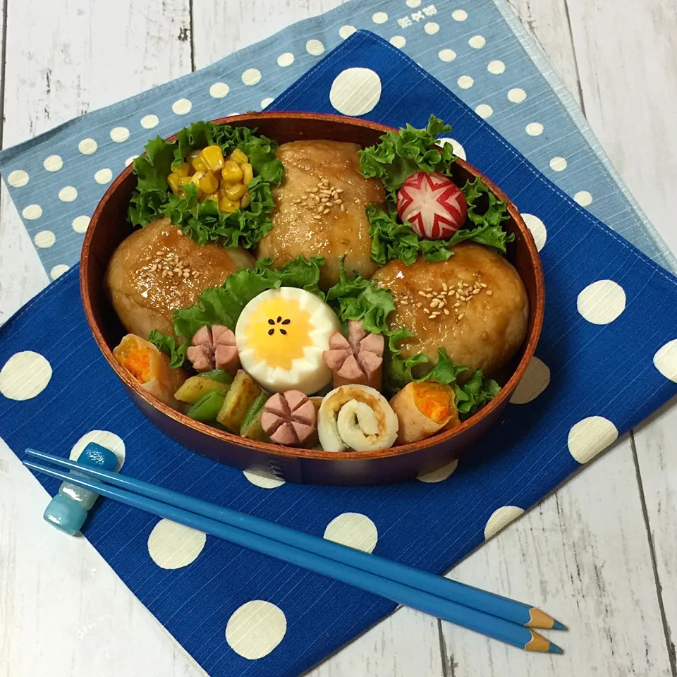 肉巻きおにぎり弁当|サリーさん