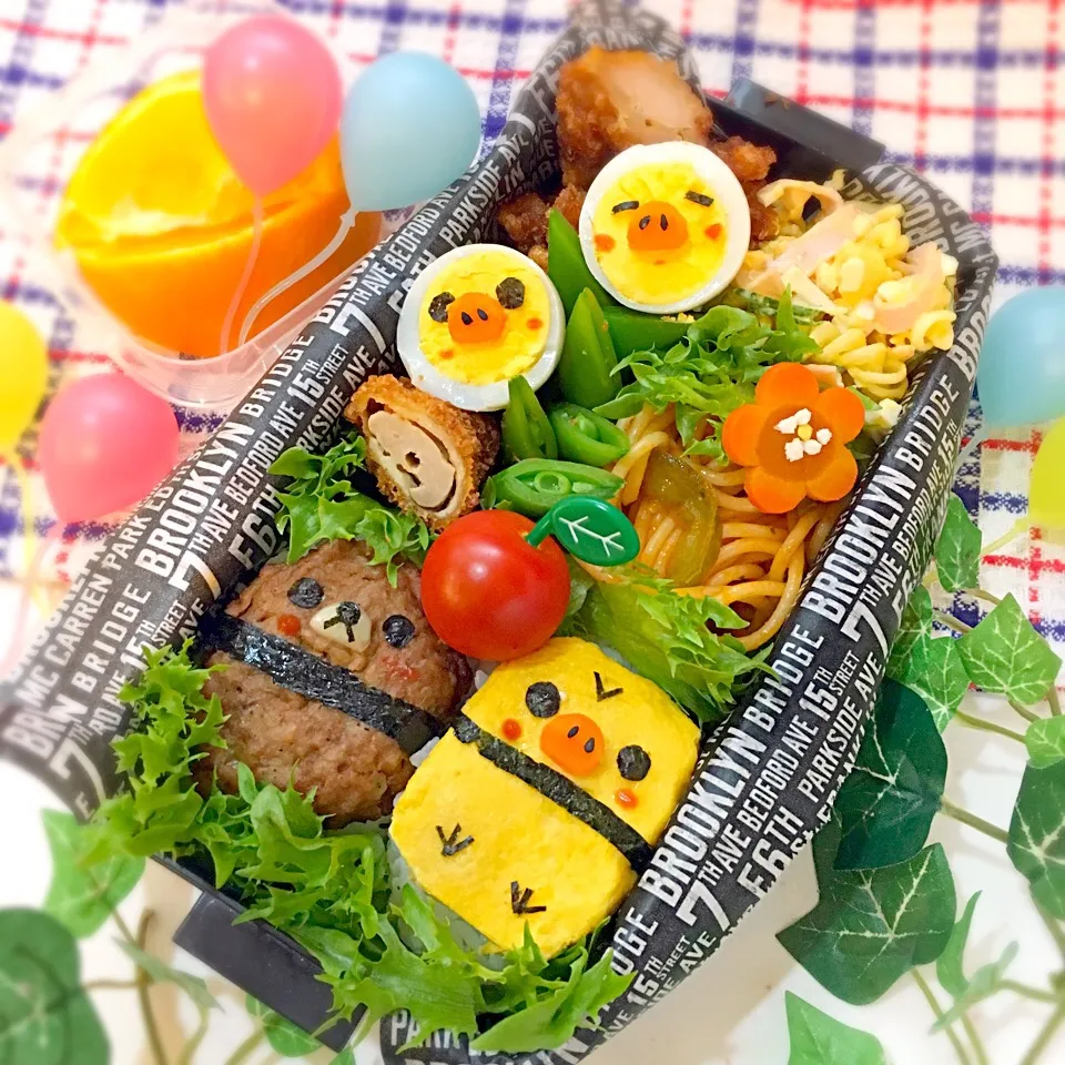 Snapdishの料理写真:🐻リラックマとキイロイトリ🐥お寿司風弁当|せいこさん