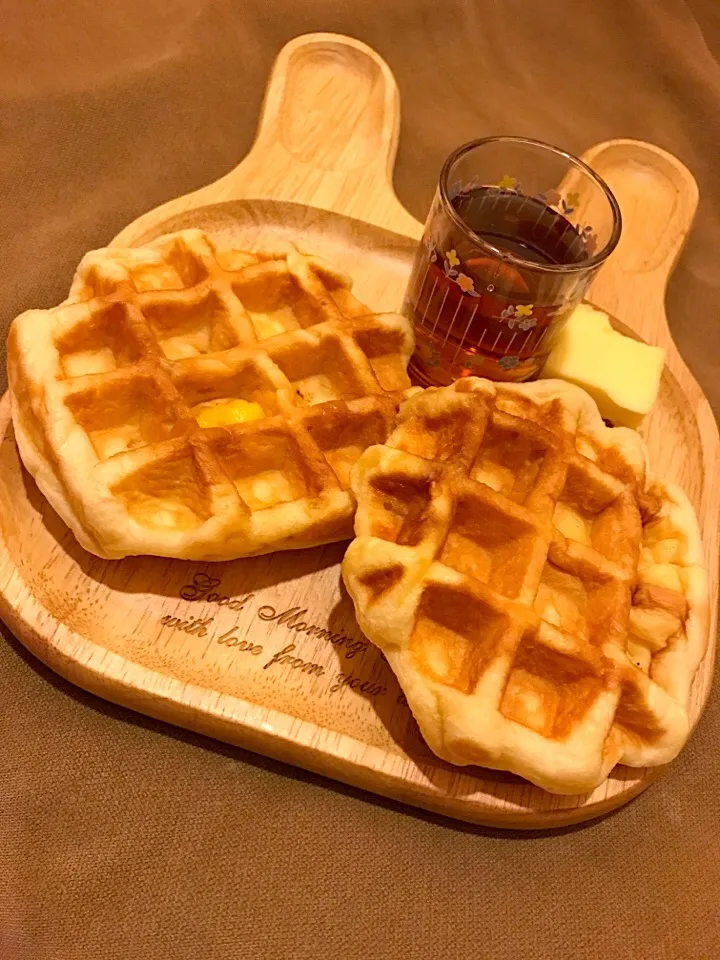 "Sweet potato waffle with honey syrup"
Good Moorings have a nice guy......|mayさん