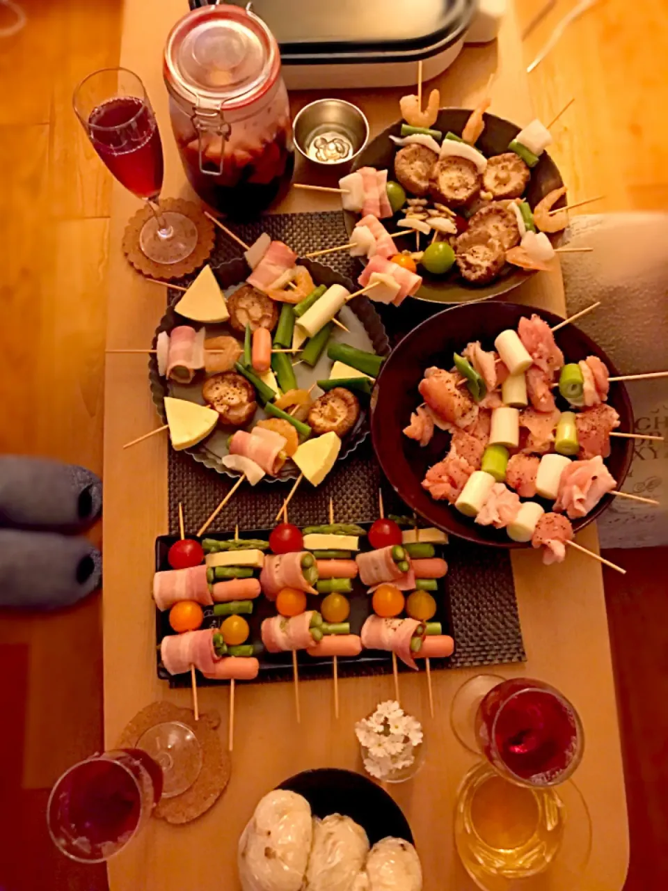 Snapdishの料理写真:串焼きパーティ💗🍺|なちゃんさん