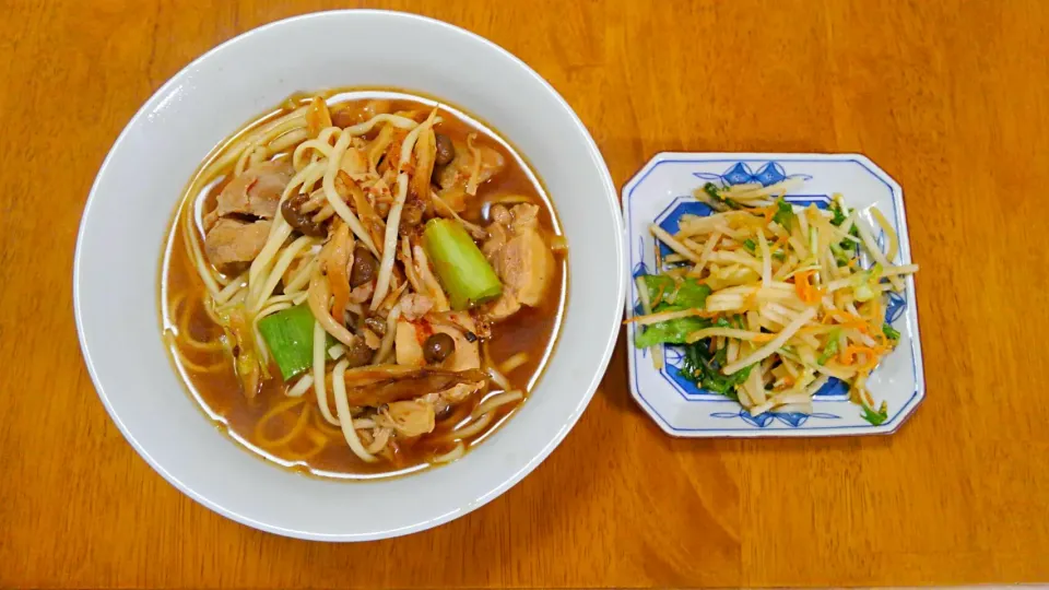 4月23日　鶏うどん　大根サラダ|いもこ。さん