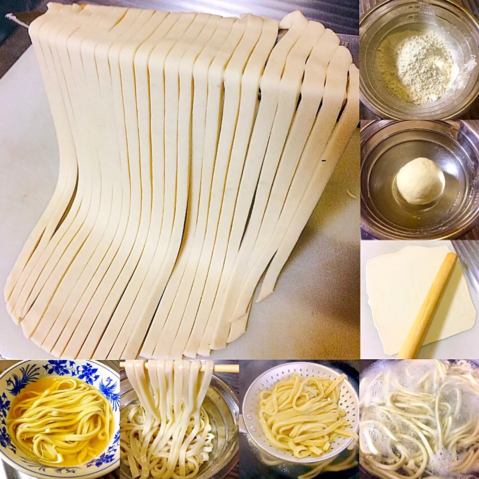 Snapdishの料理写真:自作 手打ちうどん 麺打ち|ガク魁‼︎男飯さん