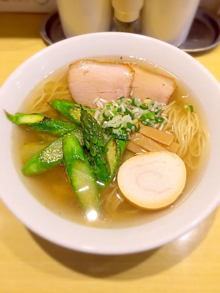 ラーメン＋アスパラトッピング@函館塩ラーメン五稜郭|morimi32さん