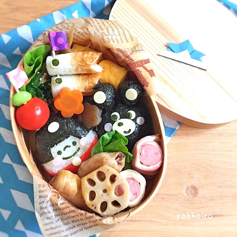 Snapdishの料理写真:子供の日弁当♩ }金太郎 #くま|yokkoiroさん