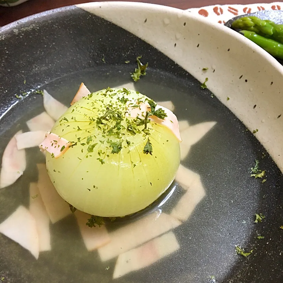 まるごと玉ねぎスープ|あさかさん