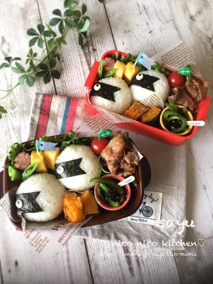 Snapdishの料理写真:こいのぼりおにぎり弁当♪|sayu♡さん