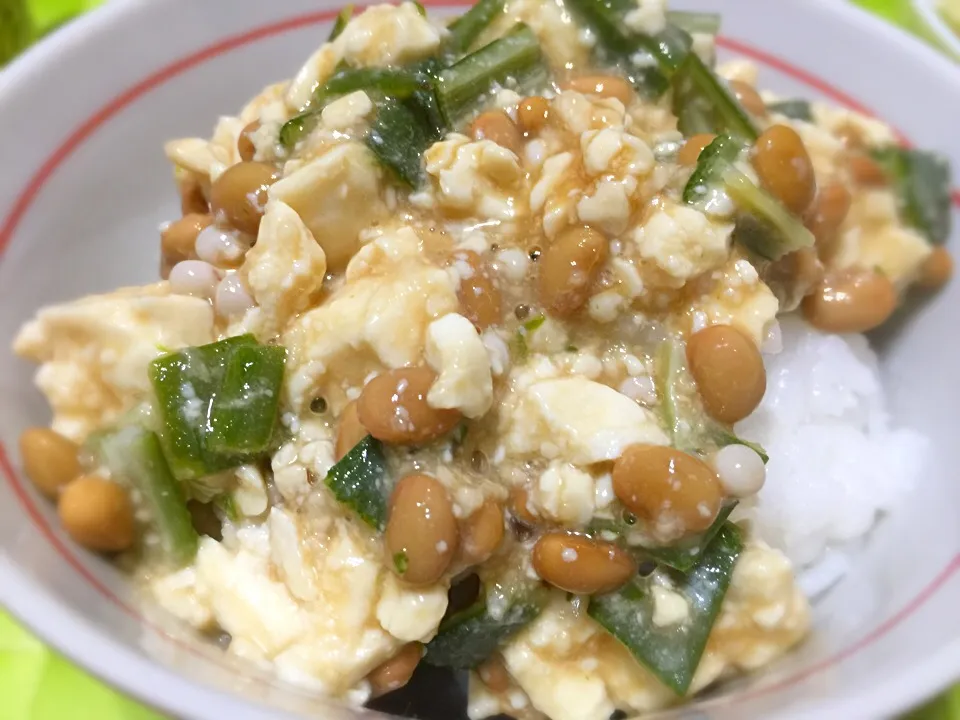 ネバネバ豆腐丼|マニラ男さん