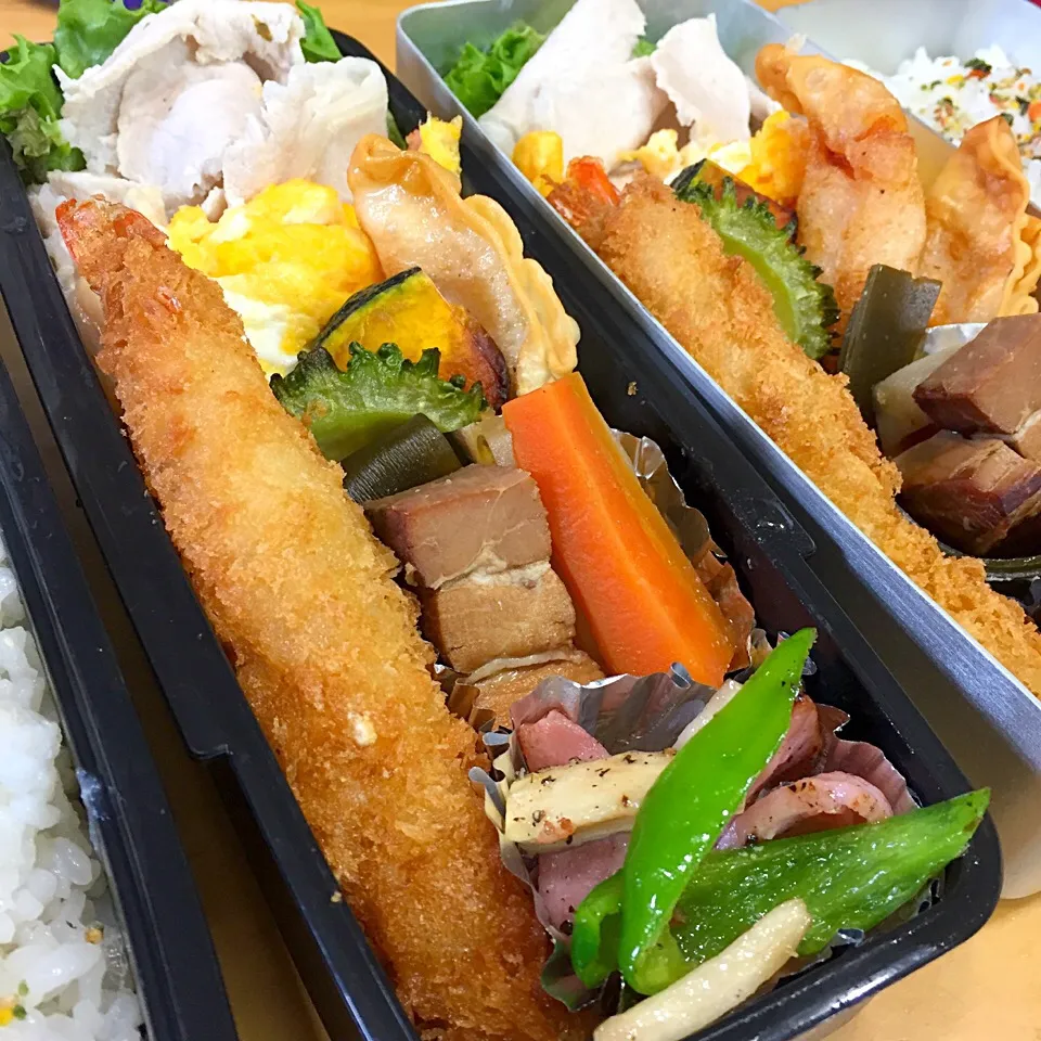 Snapdishの料理写真:今日の親父弁当！|沖縄「ピロピロ」ライフさん