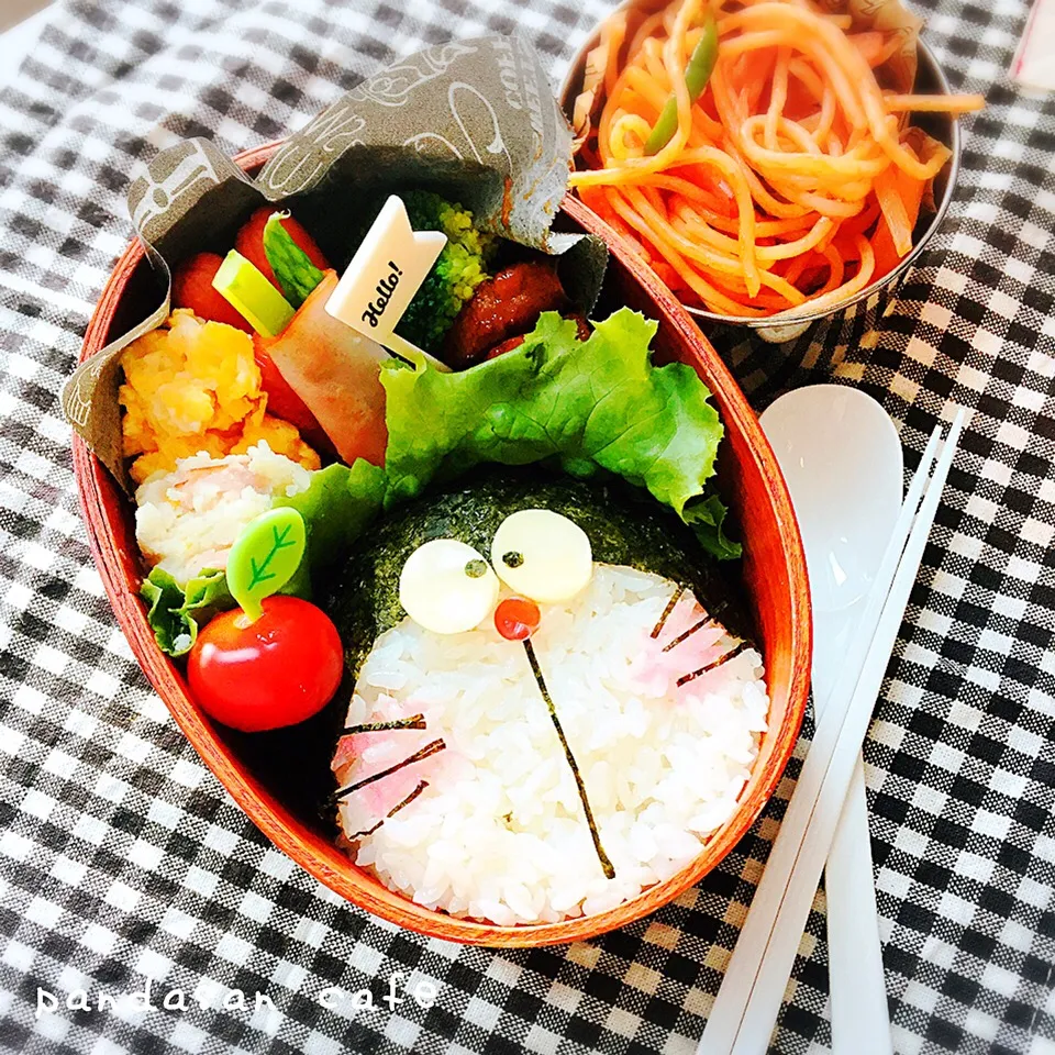 JK娘のお弁当★ドラえもんランチ#キャラ弁 #どらえもん #おひるごはん|あおぱんださん