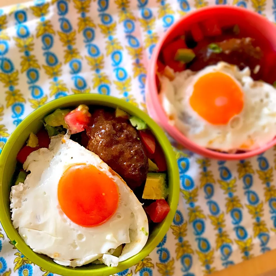 Snapdishの料理写真:ロコモコ丼弁当|Nagashima  Yukoさん