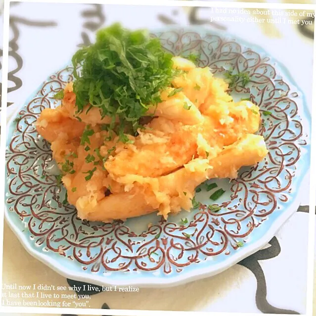 izoomさんの料理 ささみのみぞれ照り焼き 【TERIYAKI chicken tender w/ grated Japanese radish】|ともさん