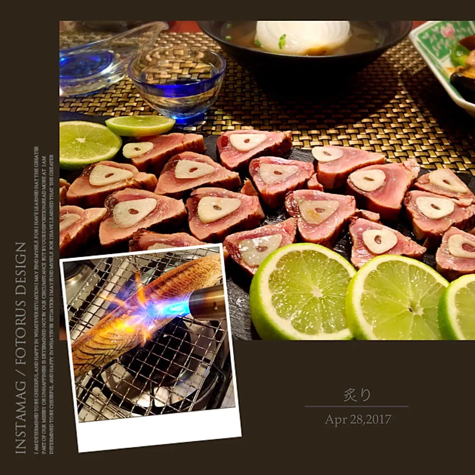 Snapdishの料理写真:ちゅら夏さんの料理 キハダマグロの塩タタキ
炙りに初挑戦！鰹で作りました♪|72roseさん