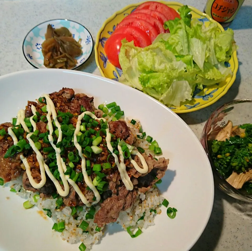 Snapdishの料理写真:香味焼き牛丼|rokochixxx666さん