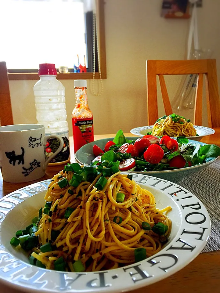 朝パスタ〜🍝|まんぞーさん