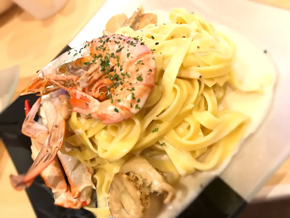 ホワイト系のパスター！
うめぇー！|カズキ君の料理🍳😋💕たまに私🤓さん