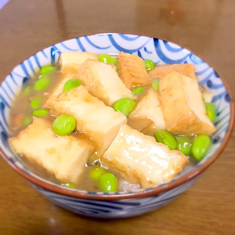 煮物の残り汁で厚揚げの丼|Hiroya Fujiiさん