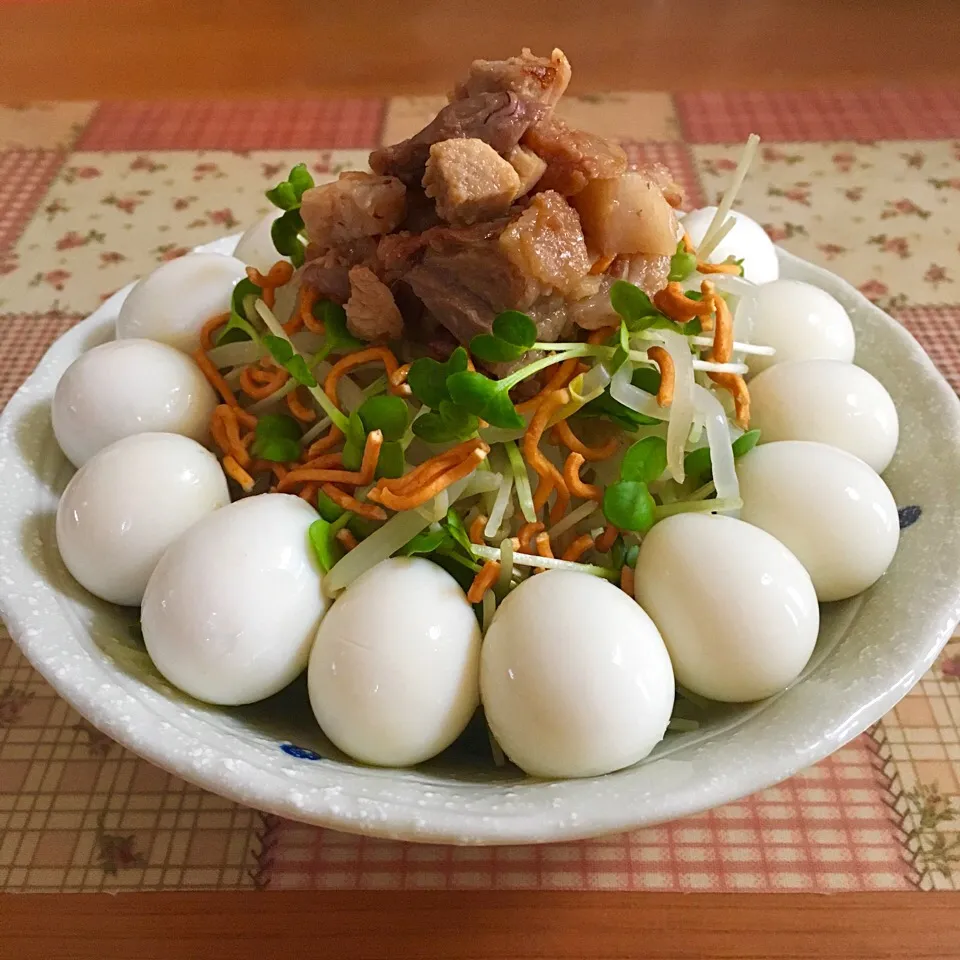 ぶためしの頂上☆テッペンdeラーメンサラダ🥗うず玉ボンバー🐣|＊ゆみしぼり＊さん