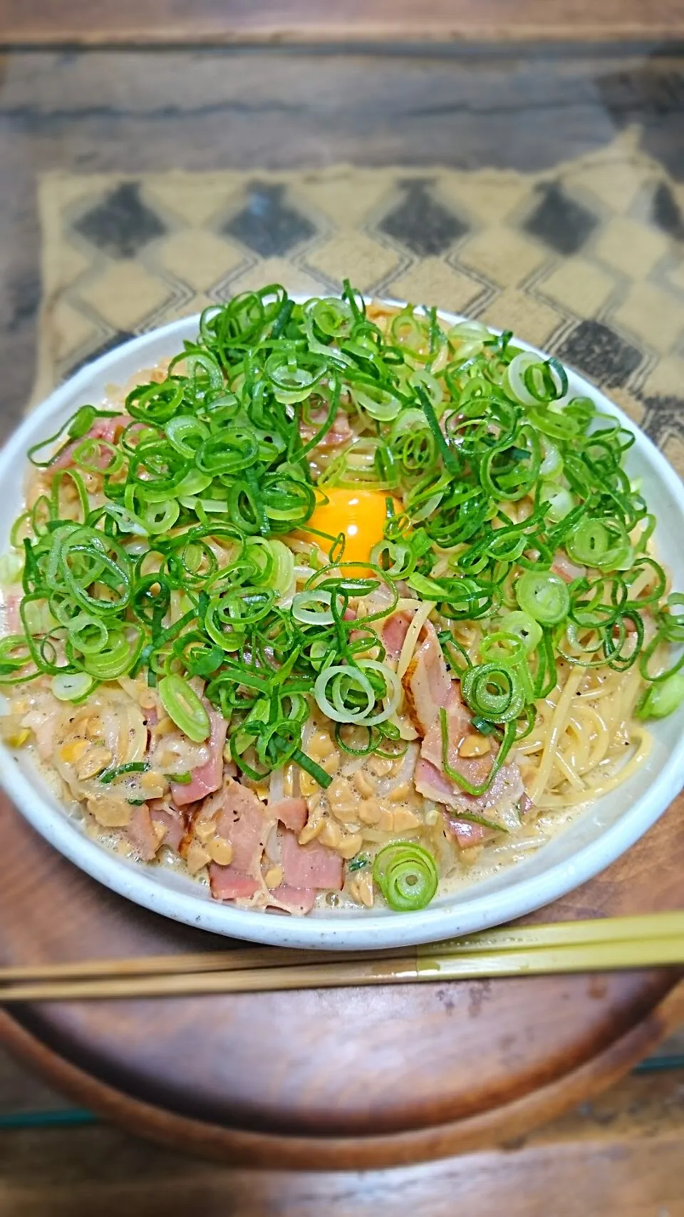 納豆パスタ|よちやまさん