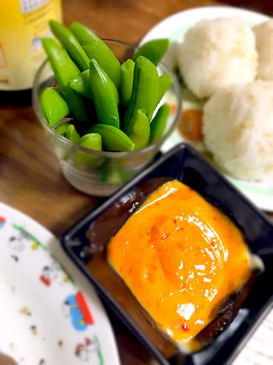 スナップえんどう〜コチュ味噌マヨディップ〜|ちびろ菌さん