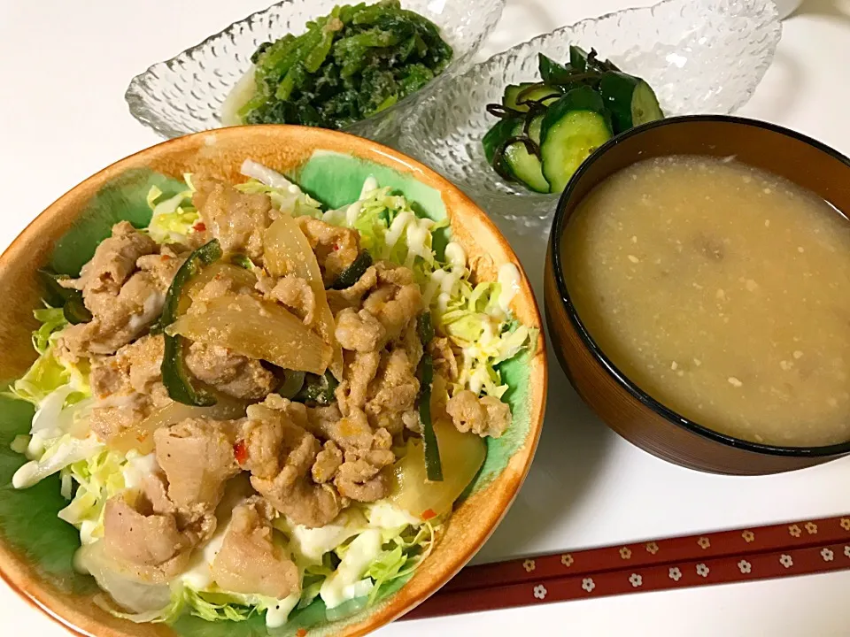 Snapdishの料理写真:#焼肉丼晩御飯|ゆりえさん