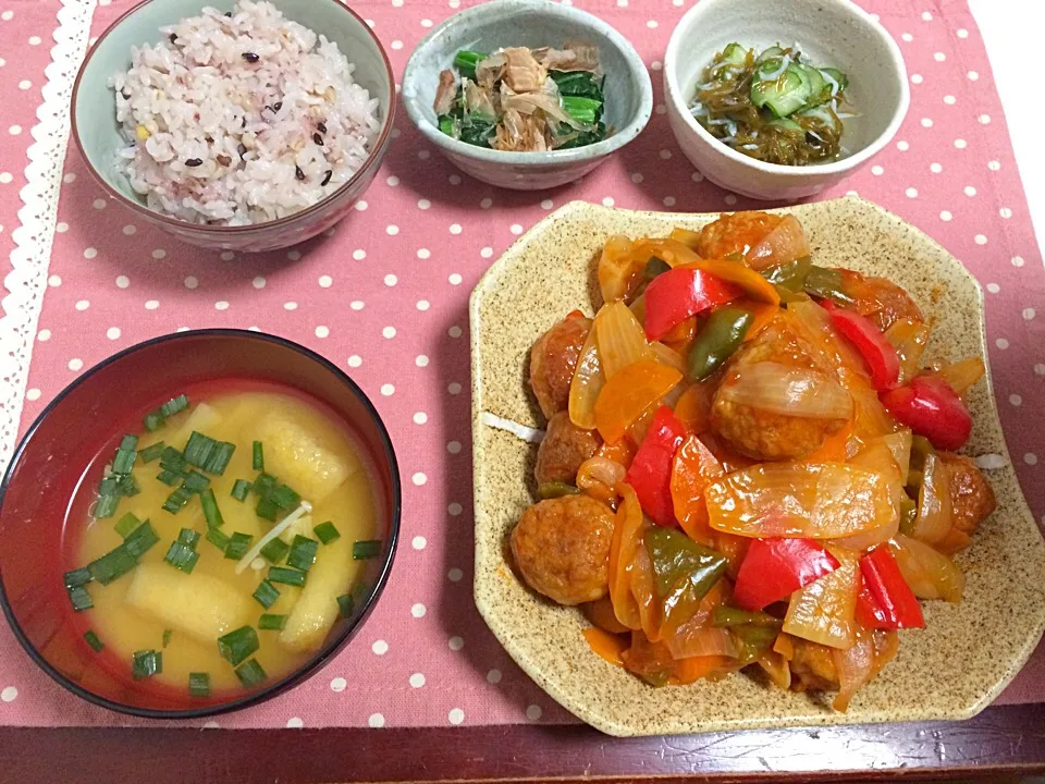 肉団子と野菜の甘酢あん|ゆぴさん