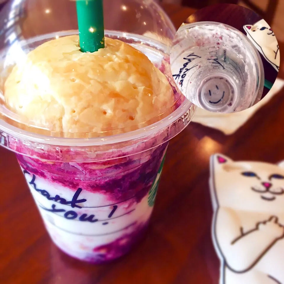 🍒アメリカン チェリー パイ フラペチーノ®🙂／American Cherry Pie Frappuccino® Blended Cream🍒|angiee♡さん