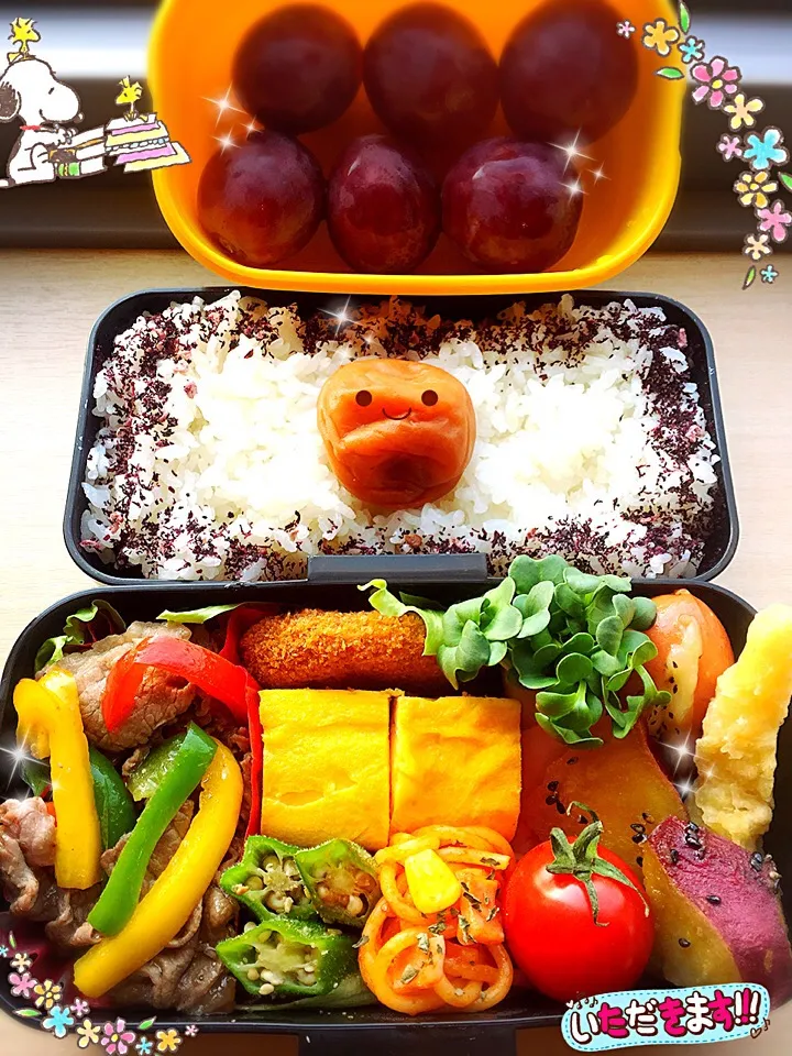 息子の日曜参観日で今日は給食がないのでお弁当🍱作りました😅|しずママさん