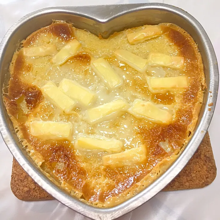 Heart shape cassava cake💛😋|angeliciousさん