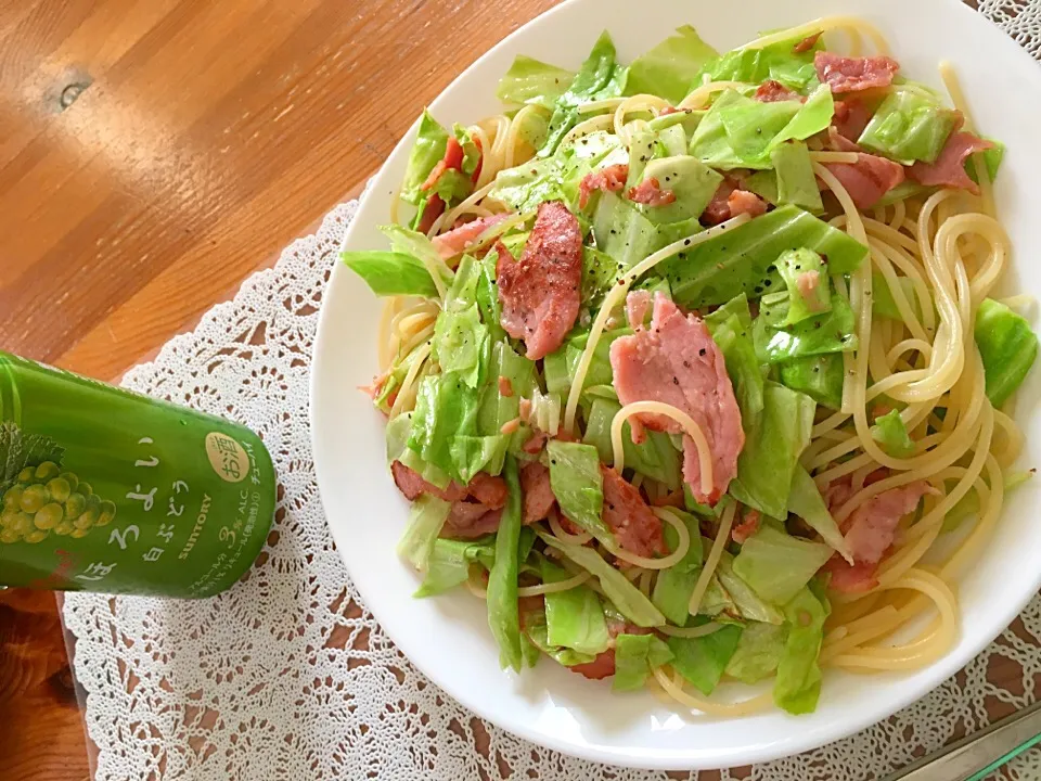 ☆おひとりさまご飯☆〜ベーコンとたっぷりキャベツのパスタ〜|Satokoさん