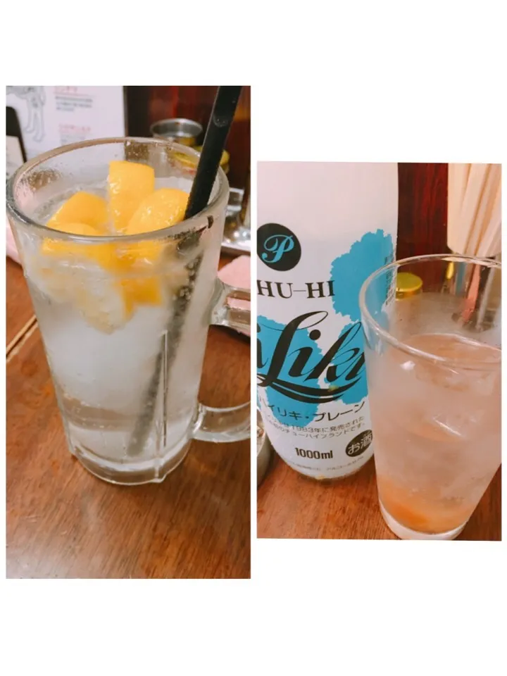 昨日の想い出💕シャリキンレモンサワーとジャン酎🍻|しろこ🐾໊さん