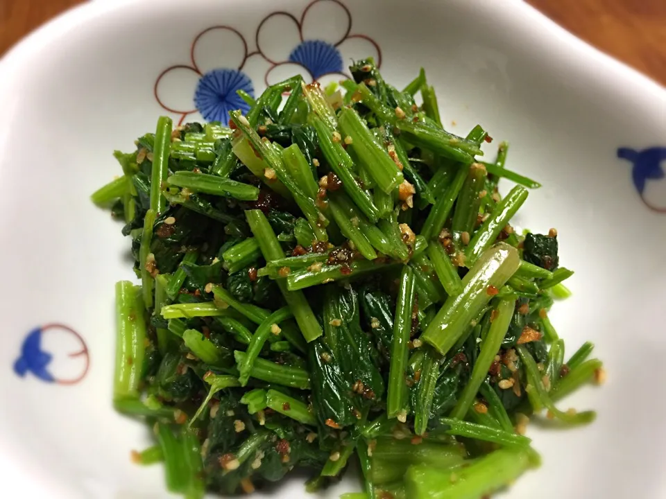 ほうれん草のざくざく醤油和え|チルさん