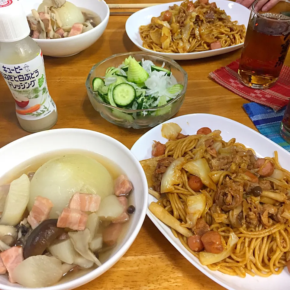 #焼きそば#新たまねぎスープ*\(^o^)/*|すかラインさん