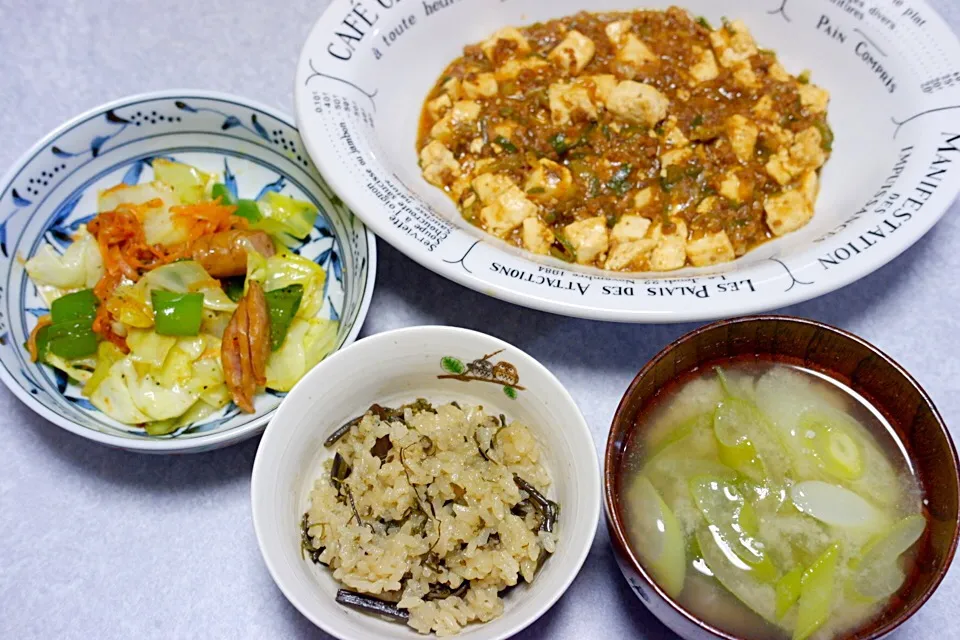 麻婆豆腐の晩ご飯|Orie Uekiさん
