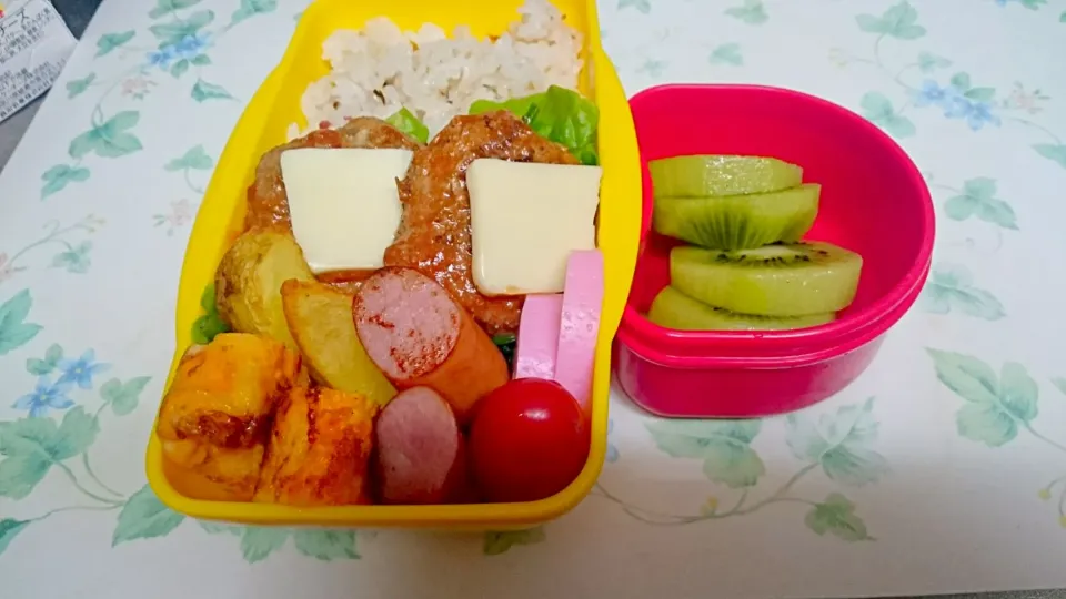 Snapdishの料理写真:ハンバーグ弁当|えぴさん