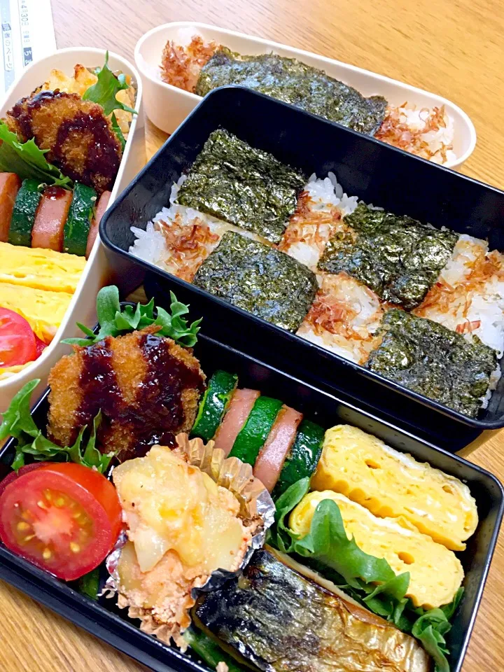 今日のお弁当🍱2017.5.1
パパ弁😃娘弁😃
#お弁当|mayuさん