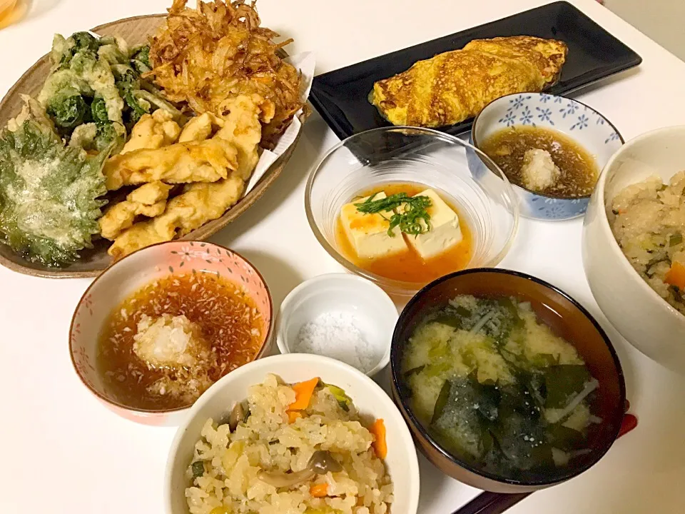 Snapdishの料理写真:#天ぷら晩御飯|ゆりえさん