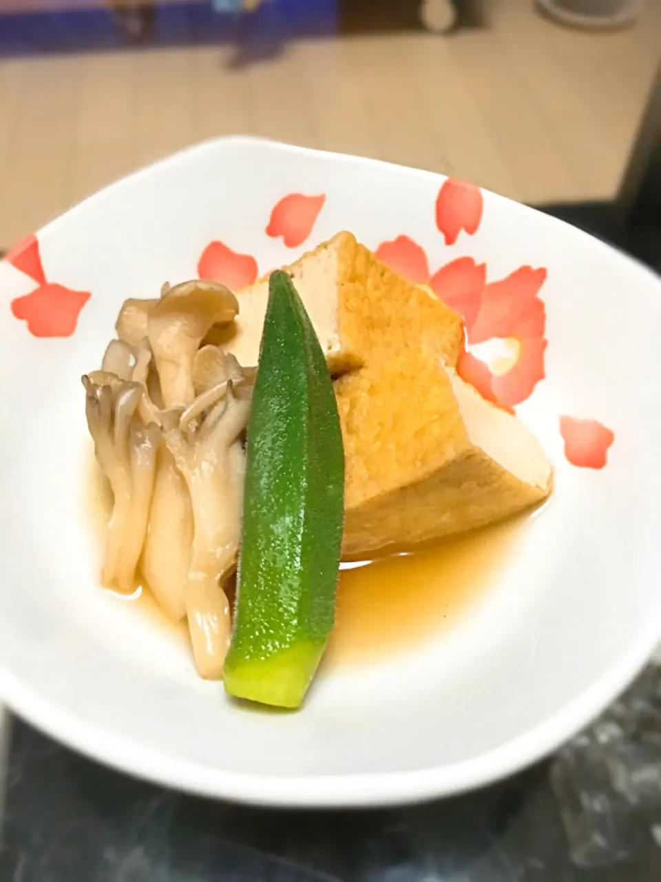 厚揚げ舞茸おくら煮|Rさん