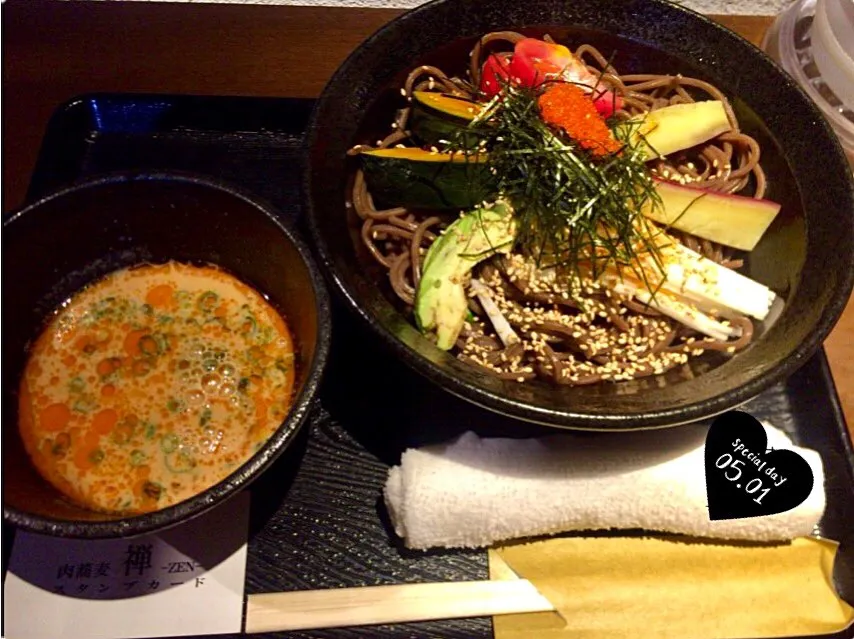 ★☆お出かけディナー☆★つけ蕎麦【禅】の冷たい野菜つけ麺♪|さとみさん