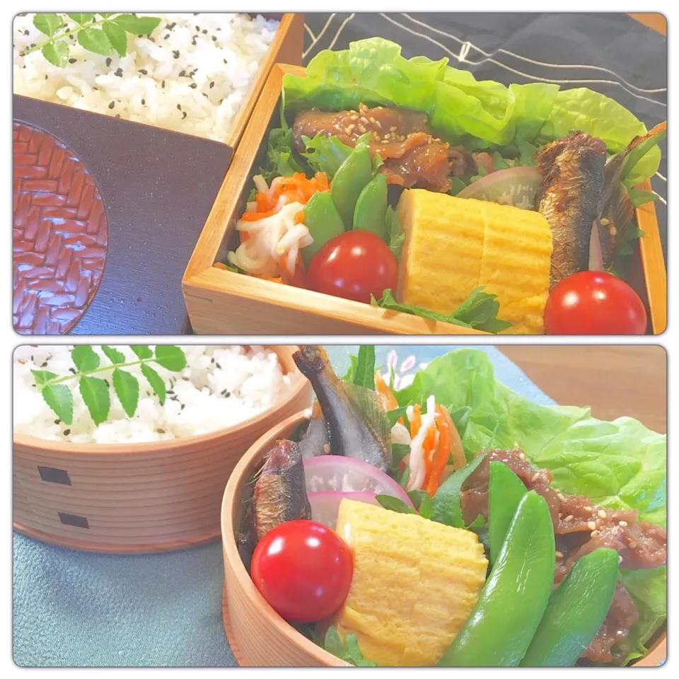 20170502 tue・王子お弁当◡̈⋆（上段）・myお弁当◡̈⋆（下段）|《 Rie 》pochiko3xxxさん