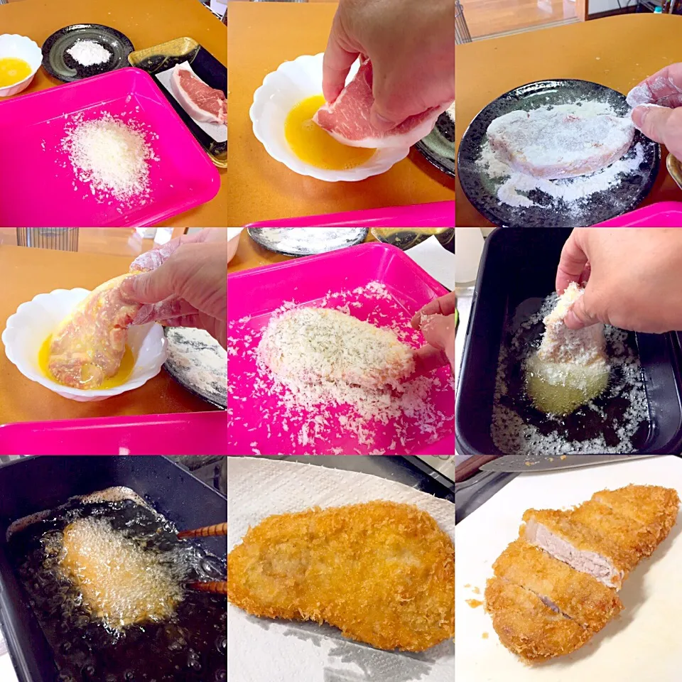 GOGOカレー用のとんかつを揚げてみた!  (^-^)|Kei Satoさん