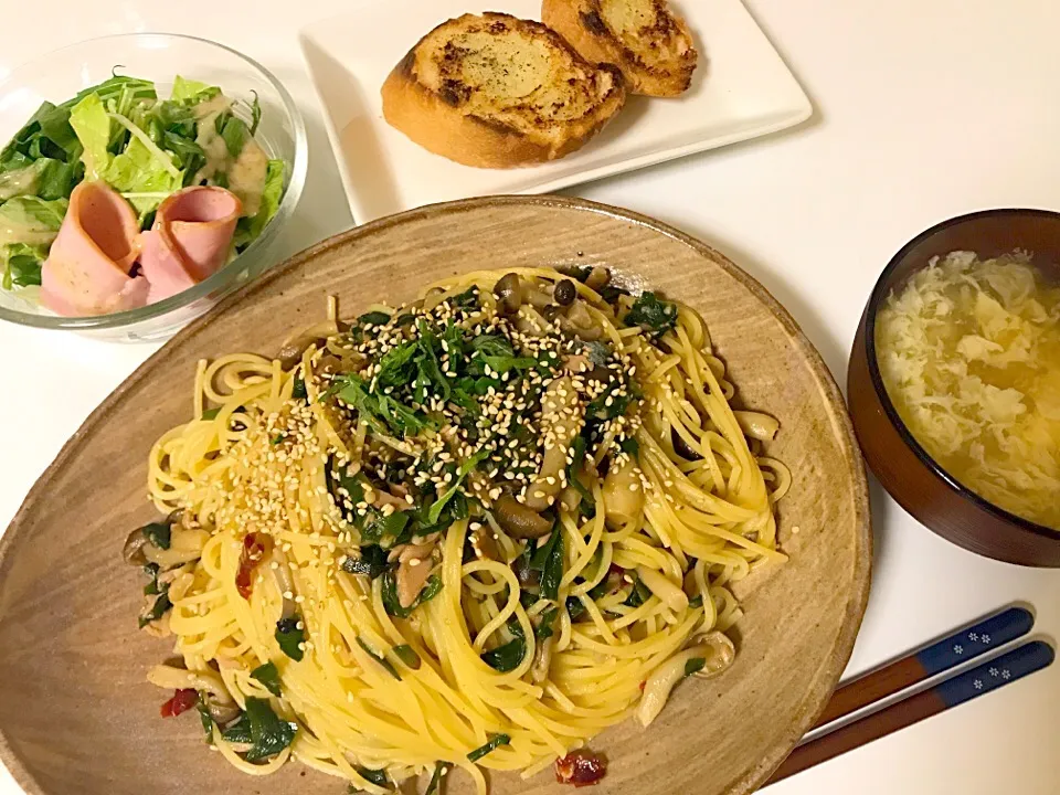 Snapdishの料理写真:#和風パスタ晩御飯|ゆりえさん