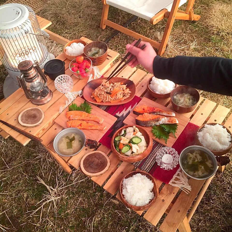 キャンプ飯＊朝食|sanaeさん