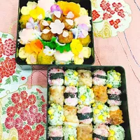 高校2年生でお花見にお弁当を持っていくならこんなお弁当がいい!!と、いう内容のお弁当です。可愛く、でも、栄養バランスはしっかりと。欲張り女子には持ってこい！|えでぃぶるさん