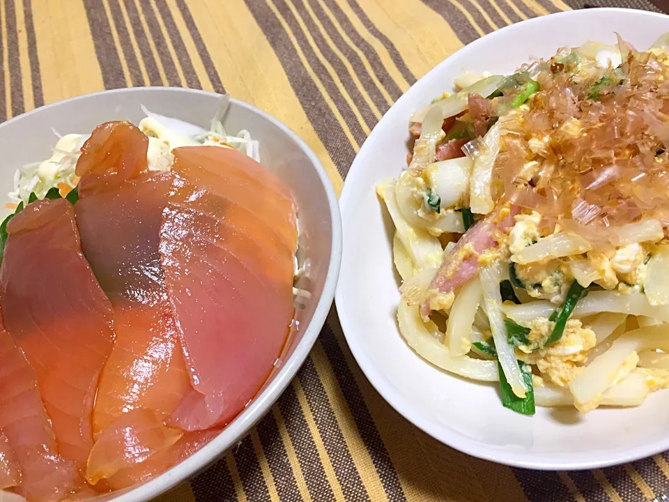 まぐろミニ丼・焼うどんミニ|Yuko Kisoさん