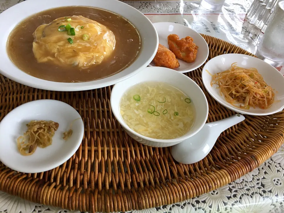 天津飯ランチ|🐶たぬとんキッチンさん